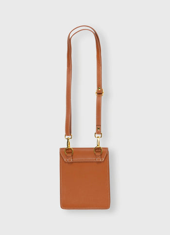 cross body pouch | saddle brown