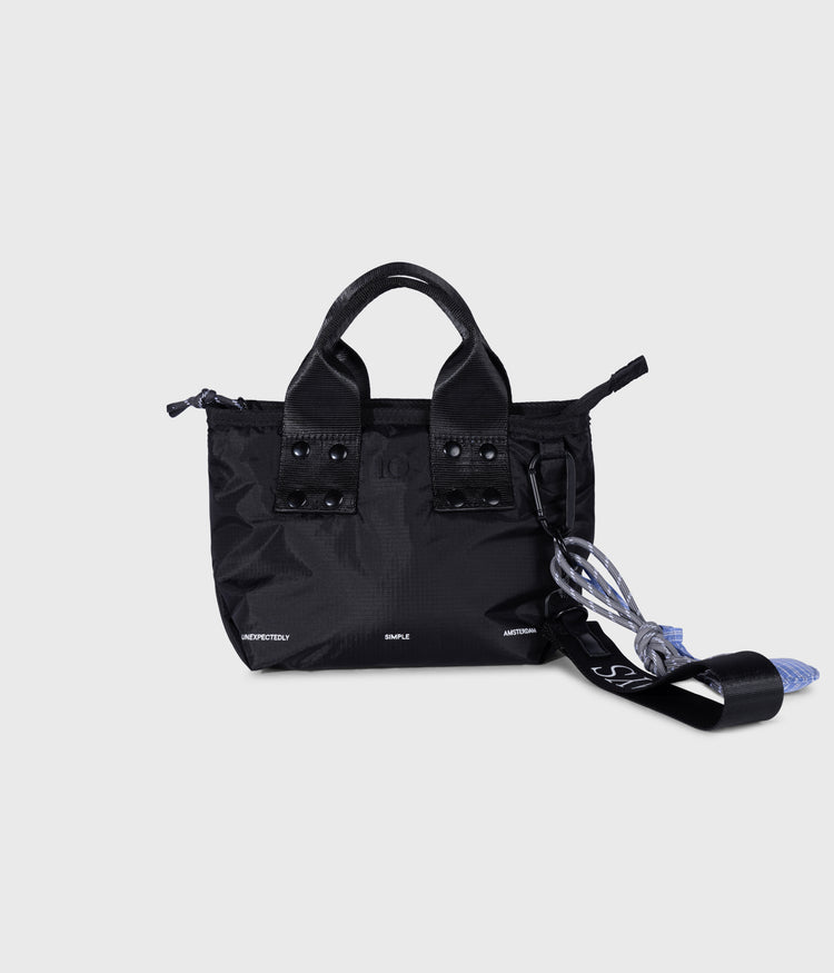 small padded shopper | black