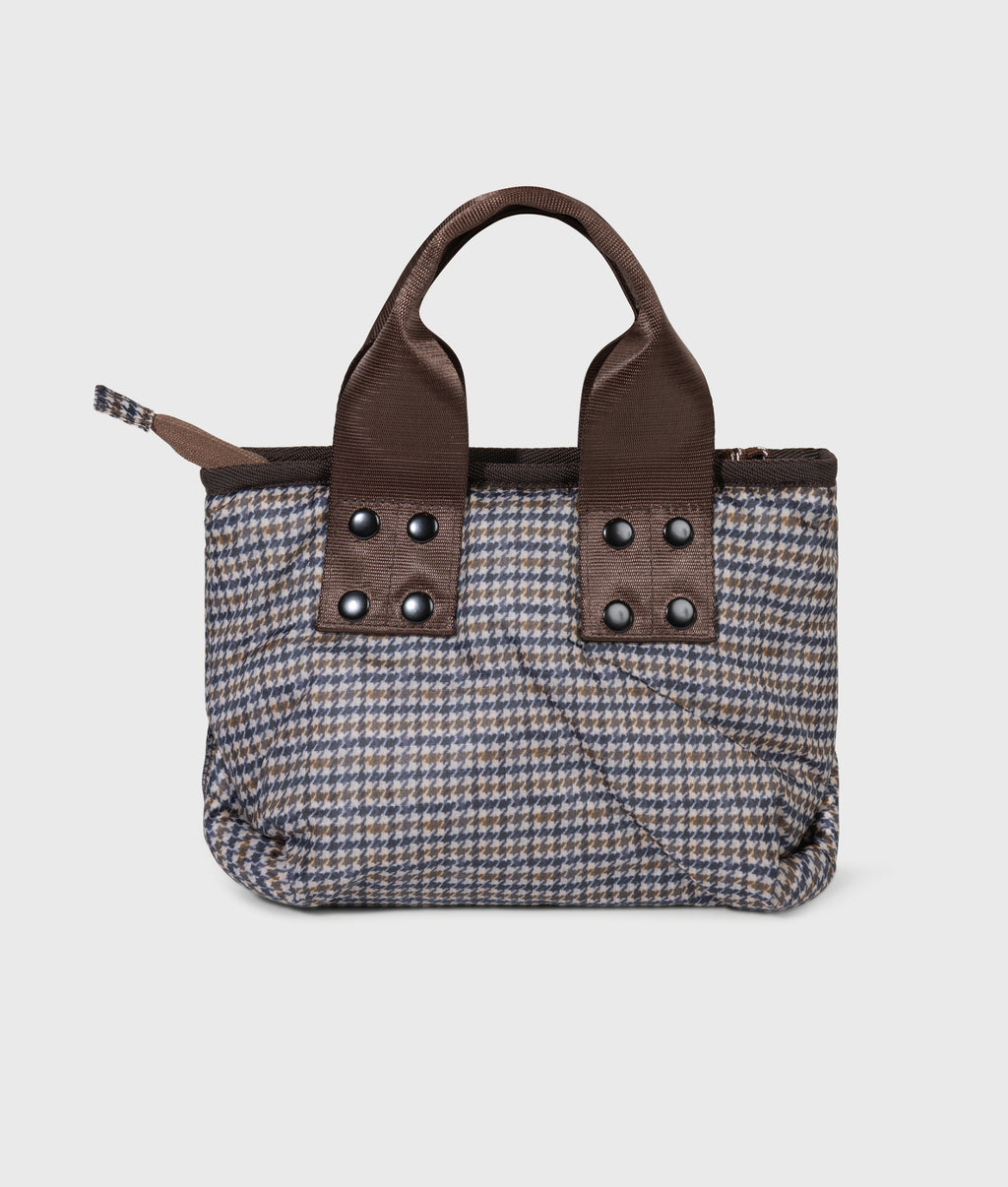 small padded shopper check | champagne