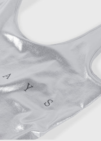 shiny bathing suit | silver