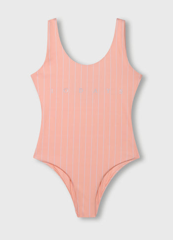 bathing suit stripes | peach