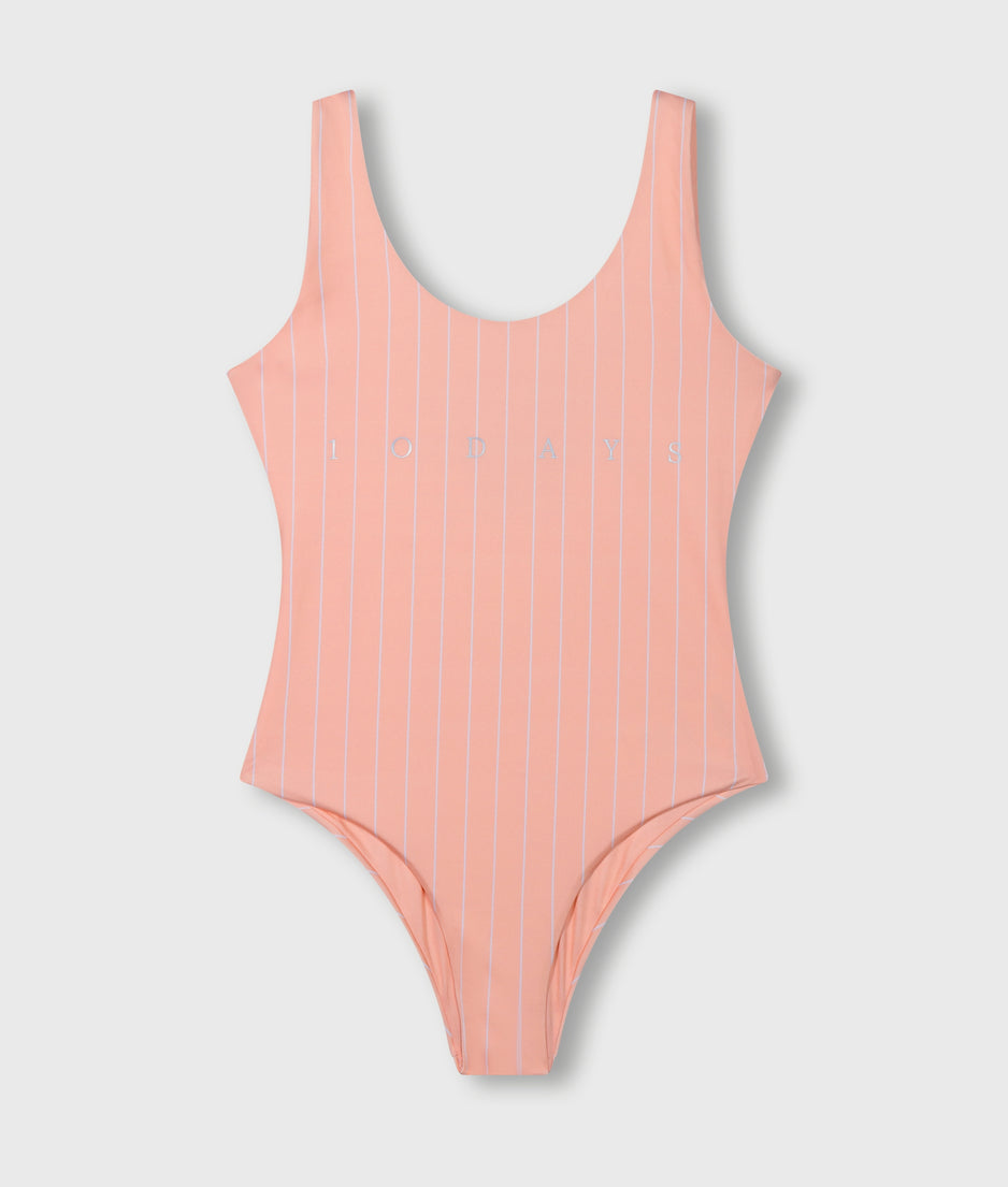 bathing suit stripes | peach