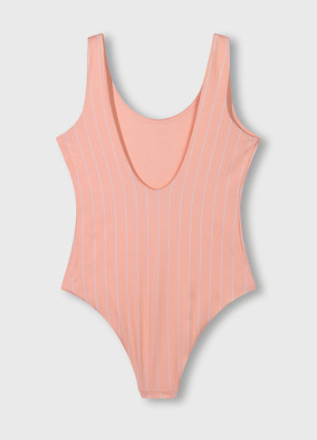 bathing suit stripes | peach