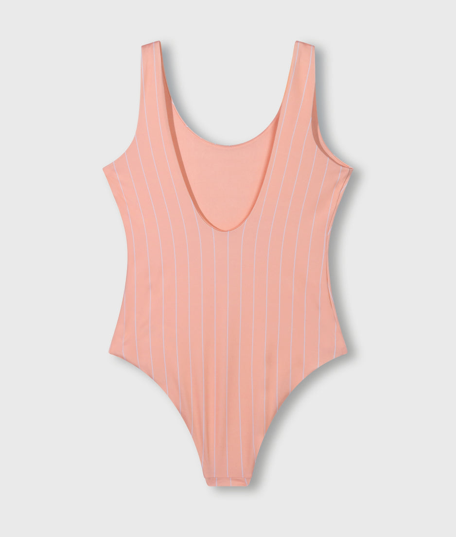 bathing suit stripes | peach