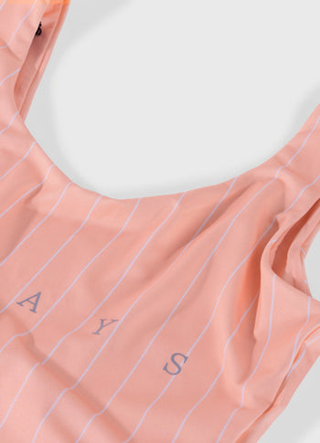 bathing suit stripes | peach