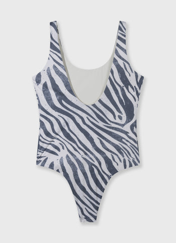 bathing suit zebra | light vanilla