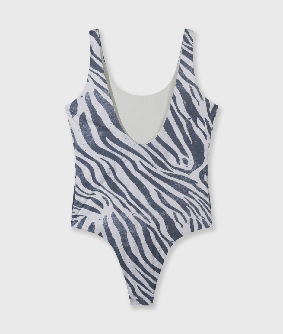 bathing suit zebra | light vanilla