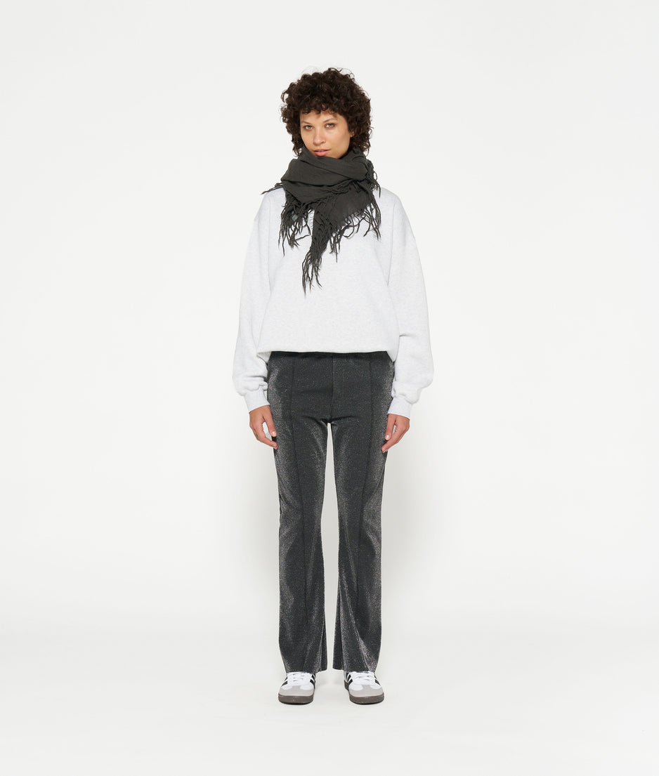 flared pants glitter | black