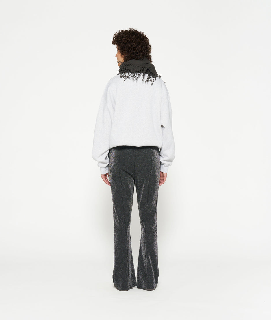 flared pants glitter | black