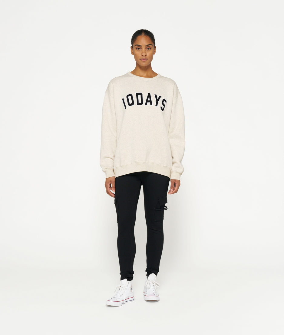 THE STATEMENT SWEATER | soft white melee