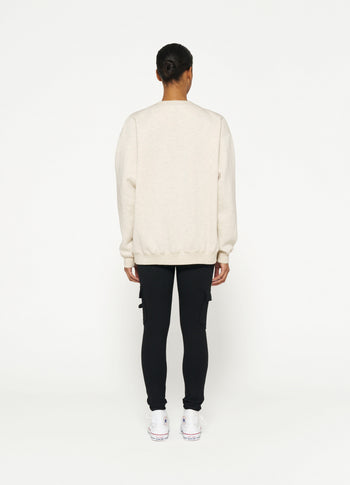 THE STATEMENT SWEATER | soft white melee