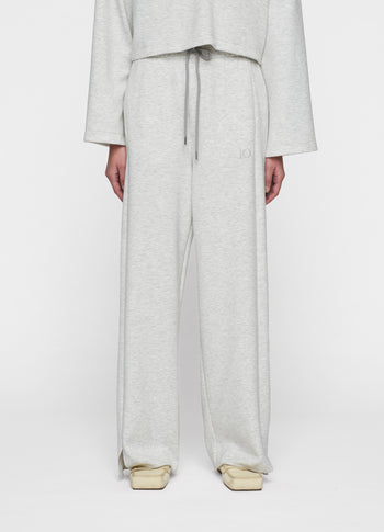 soft scuba pants | white grey melee