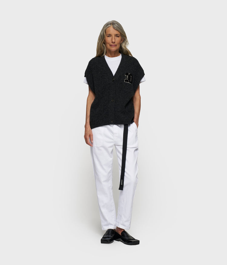 belted pants | optic white