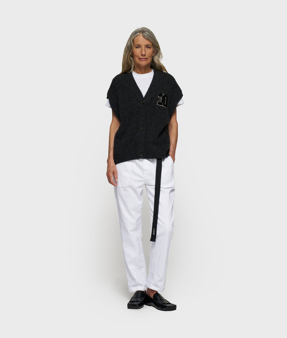 soft v-neck knit gilet | antra melee