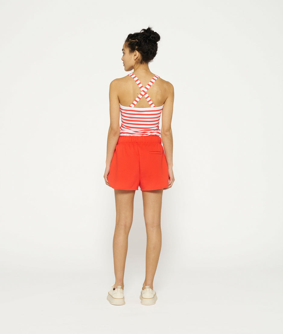 wrapper stripes | white/poppy red