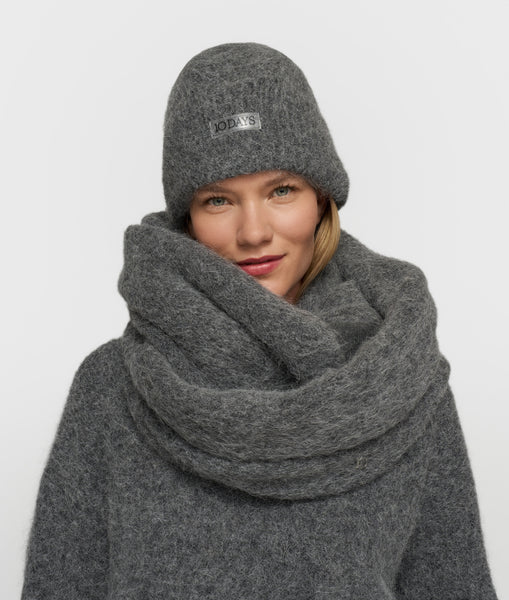 round hairy knit scarf | antra melee | 10DAYS | Official Online Store