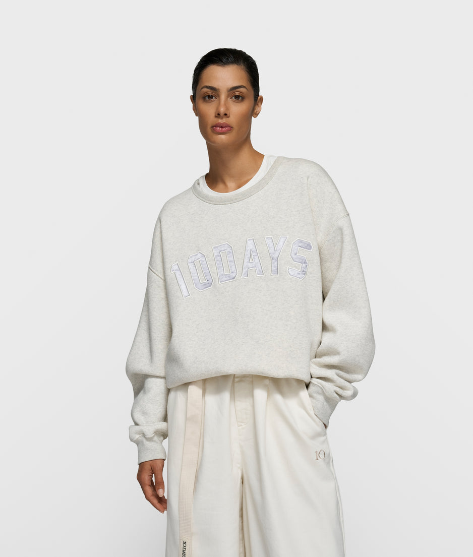 statement sweater | soft white melee