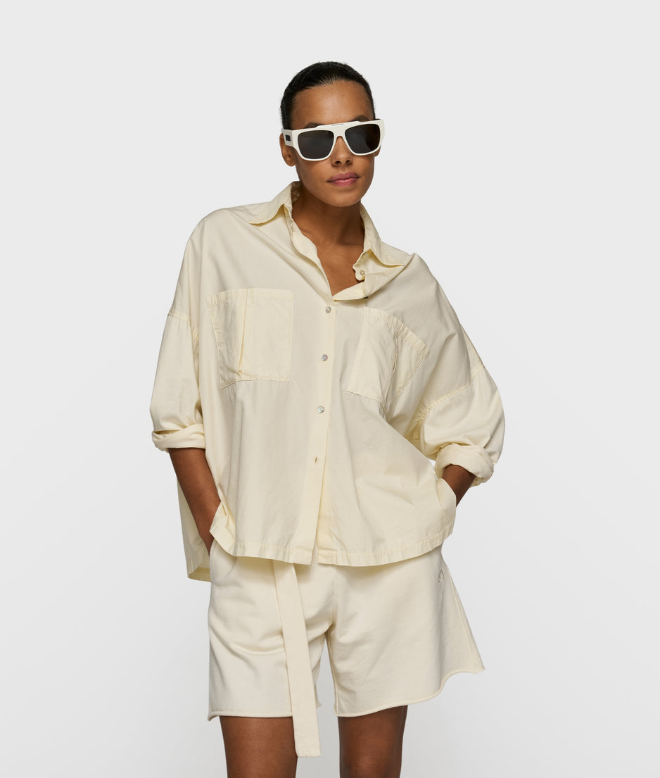 oversized shirt | soft vanilla