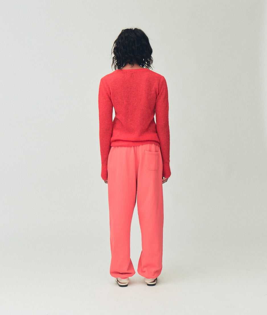 tee thin knit | coral red