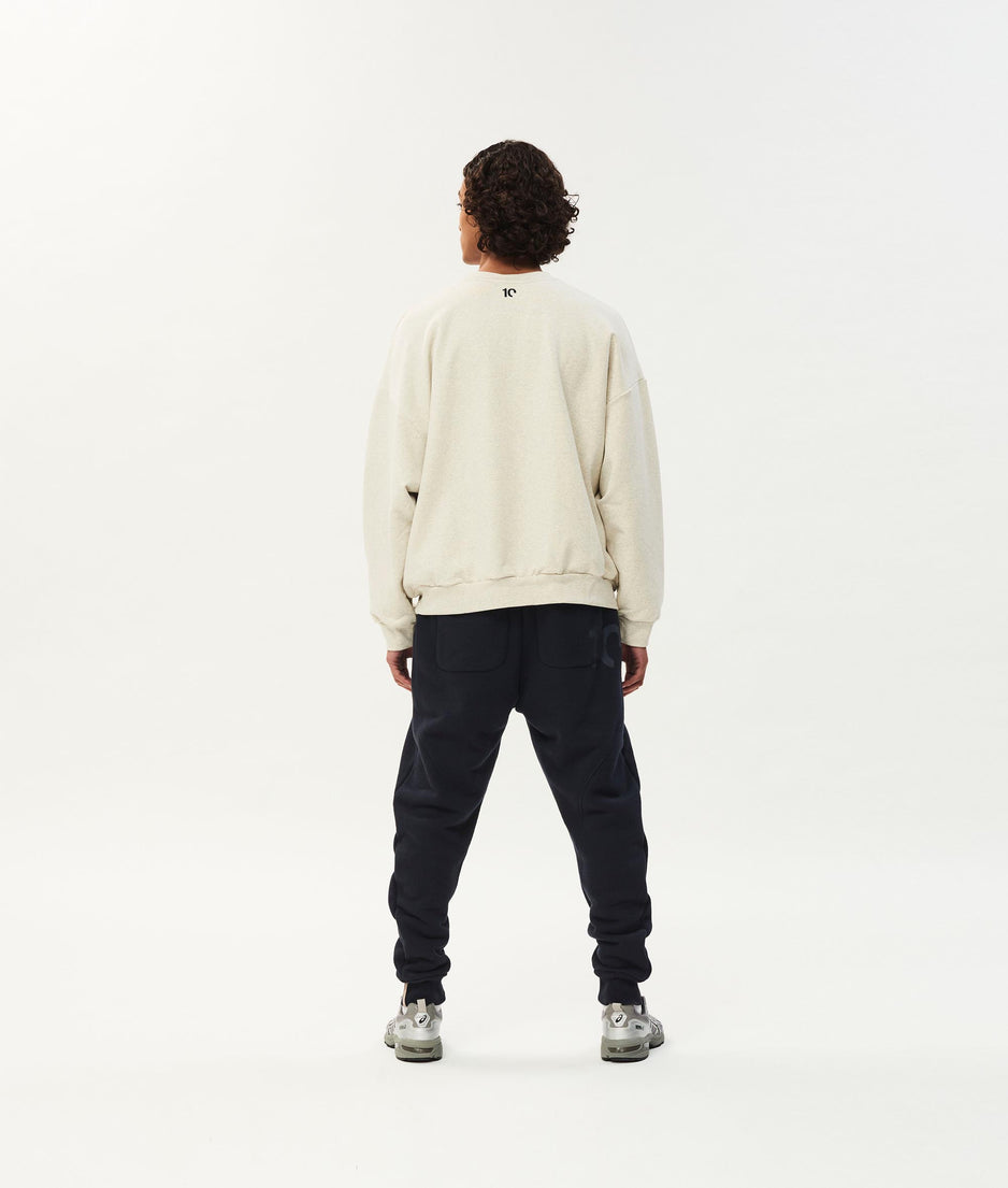 Human fleece sweater | soft white melee