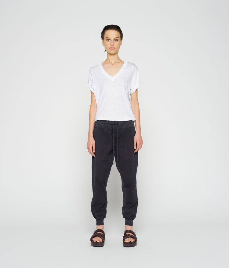 woven pants | grey raven
