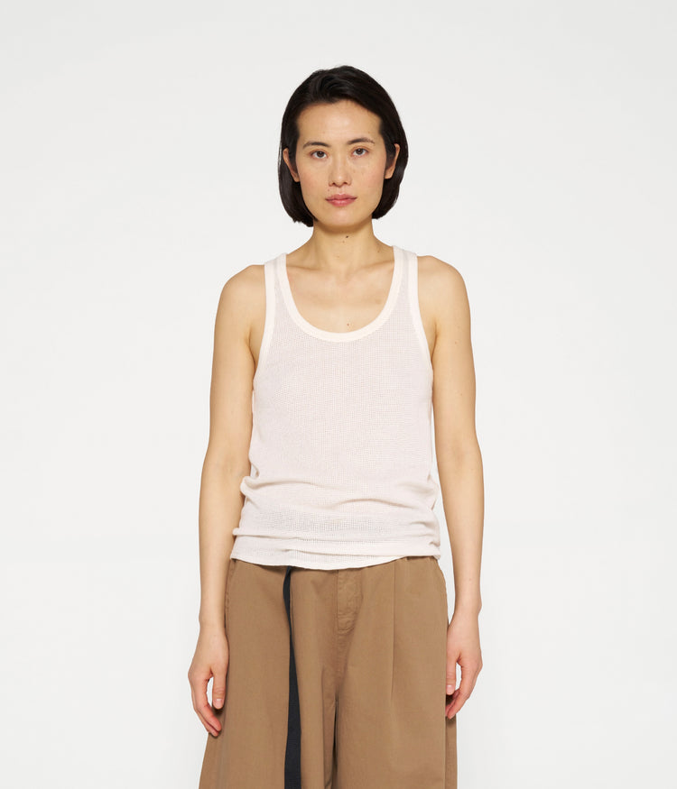 singlet mesh | ecru