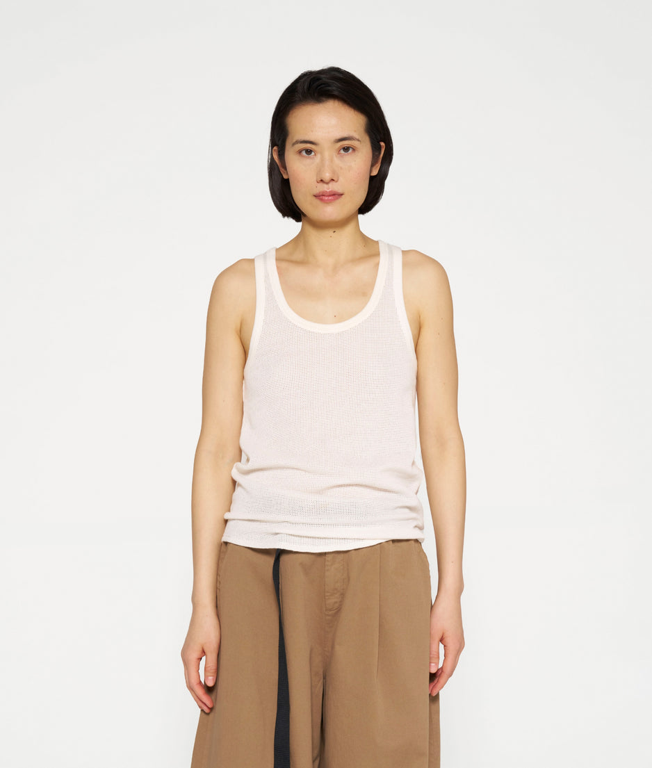 singlet mesh | ecru