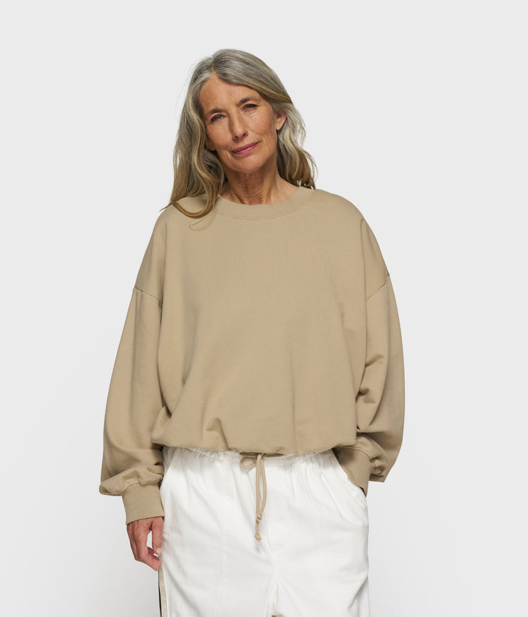 pleated sweater 10 | earth