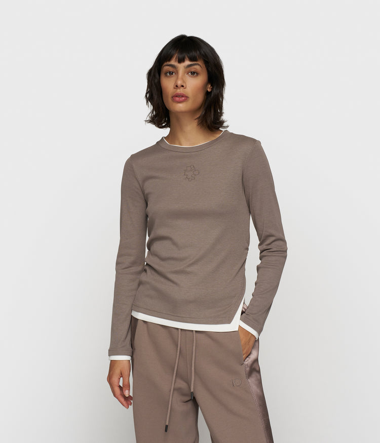 long sleeve tee rib | moonrock
