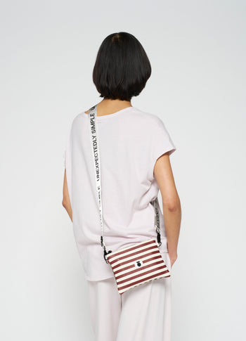 mini pouch stripe | burgundy