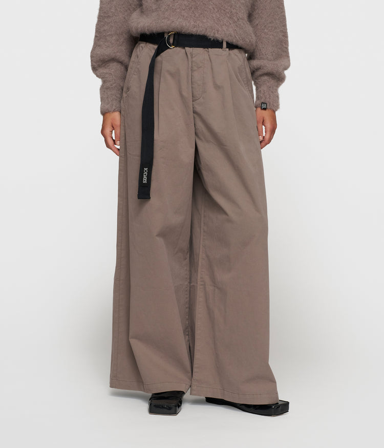 wide pants twill | moonrock