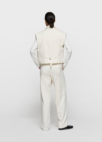 sleeveless blazer | pearl