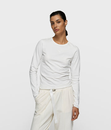 slim long sleeve tee | ecru
