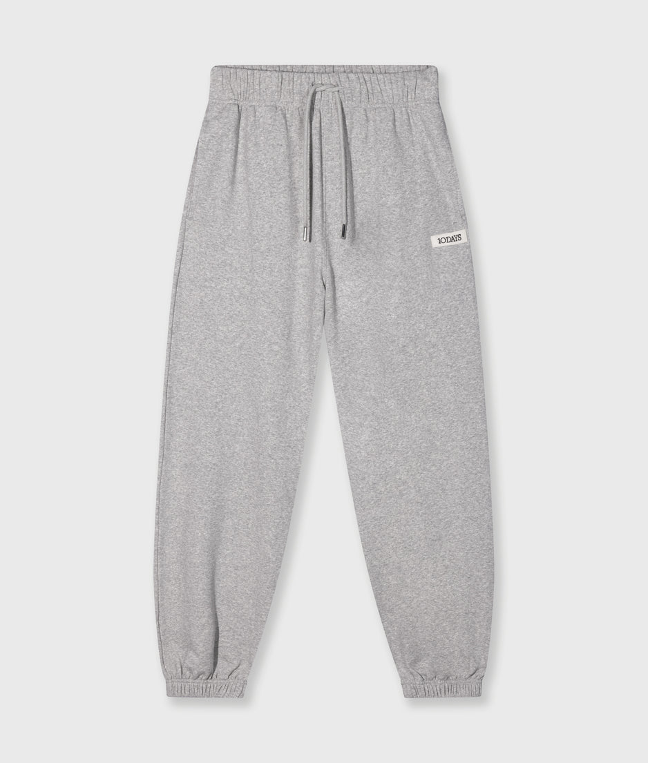 THE BAR JOGGER FLEECE | light grey melee