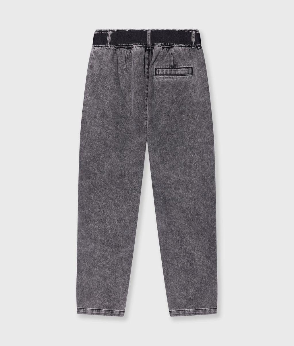 THE BELTED PANTS WASHED | black