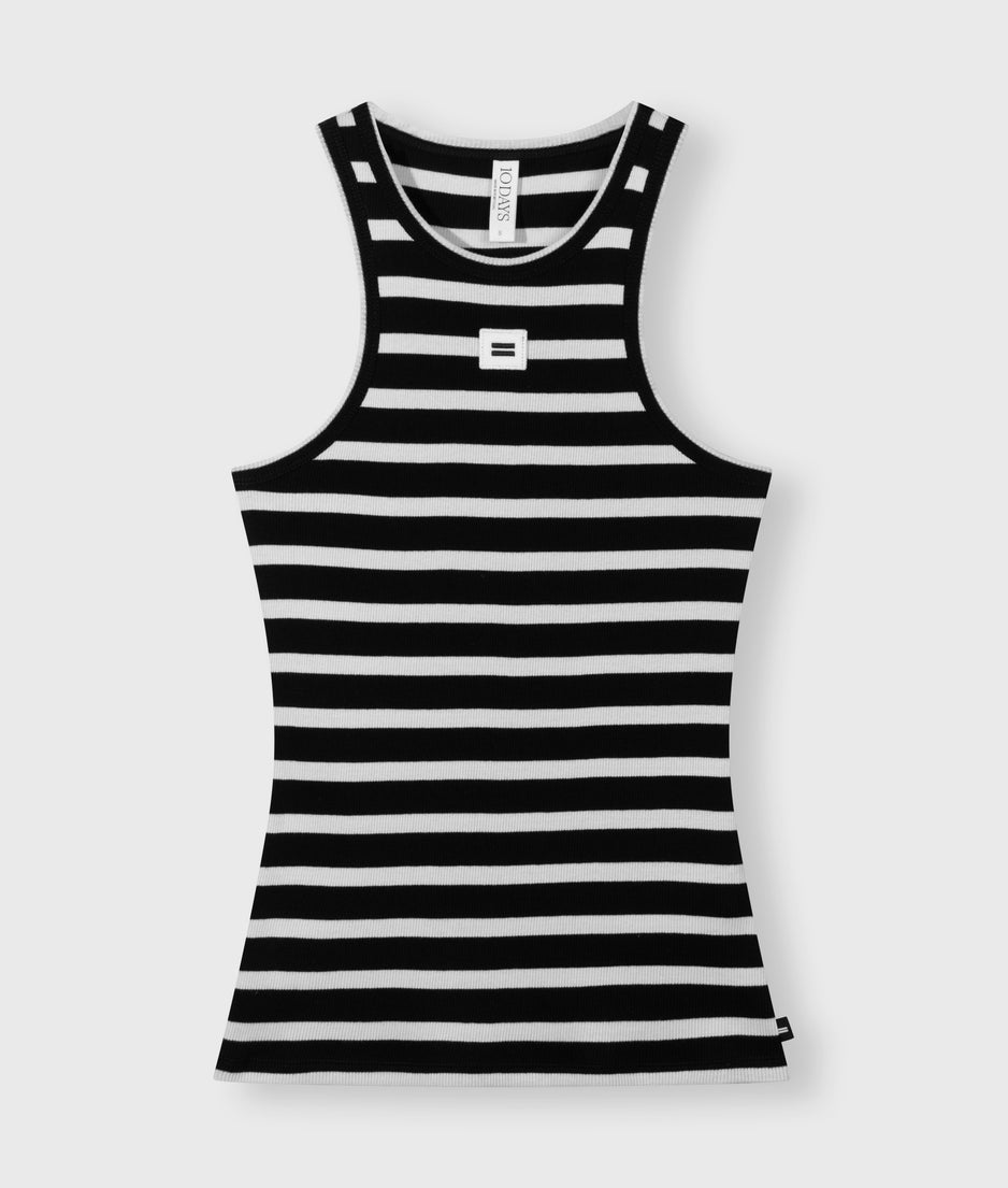 THE TANK TOP STRIPES | black/white
