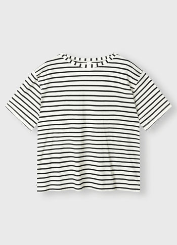 THE TEE STRIPES | white/black