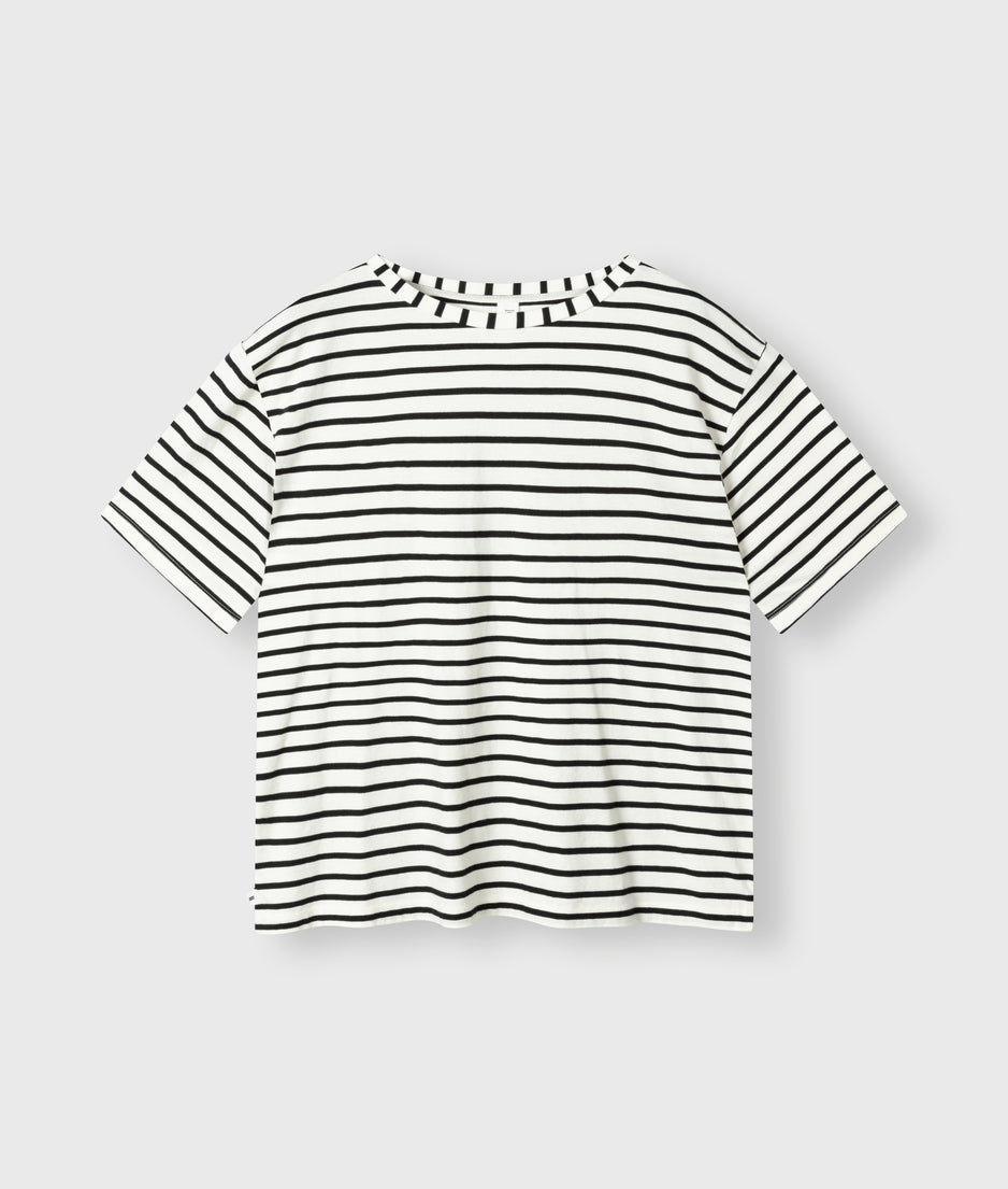 THE TEE STRIPES | white/black