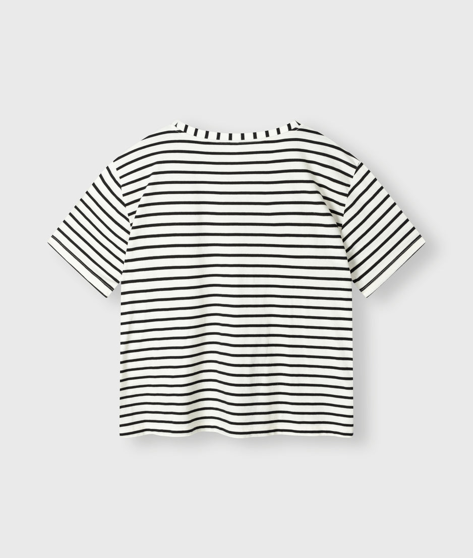 THE TEE STRIPES | white/black