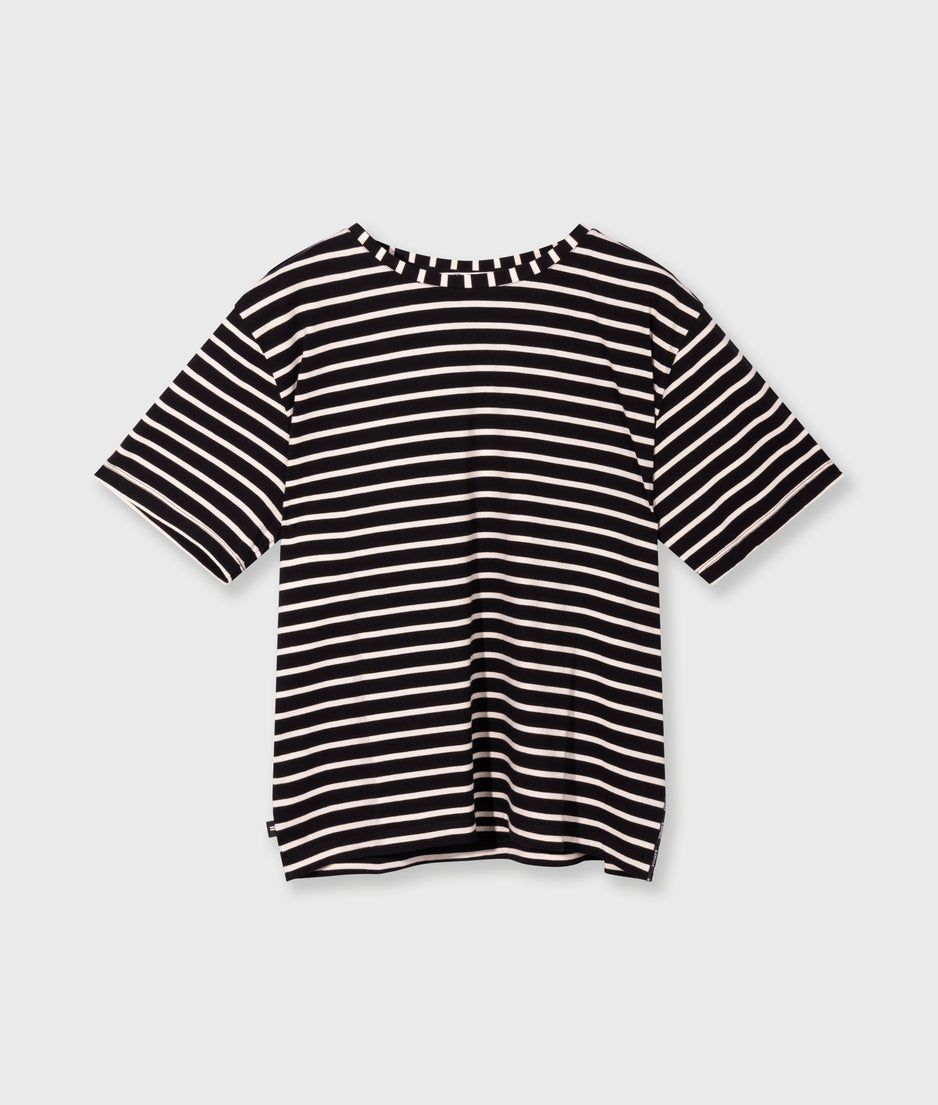 THE TEE STRIPES | black/white