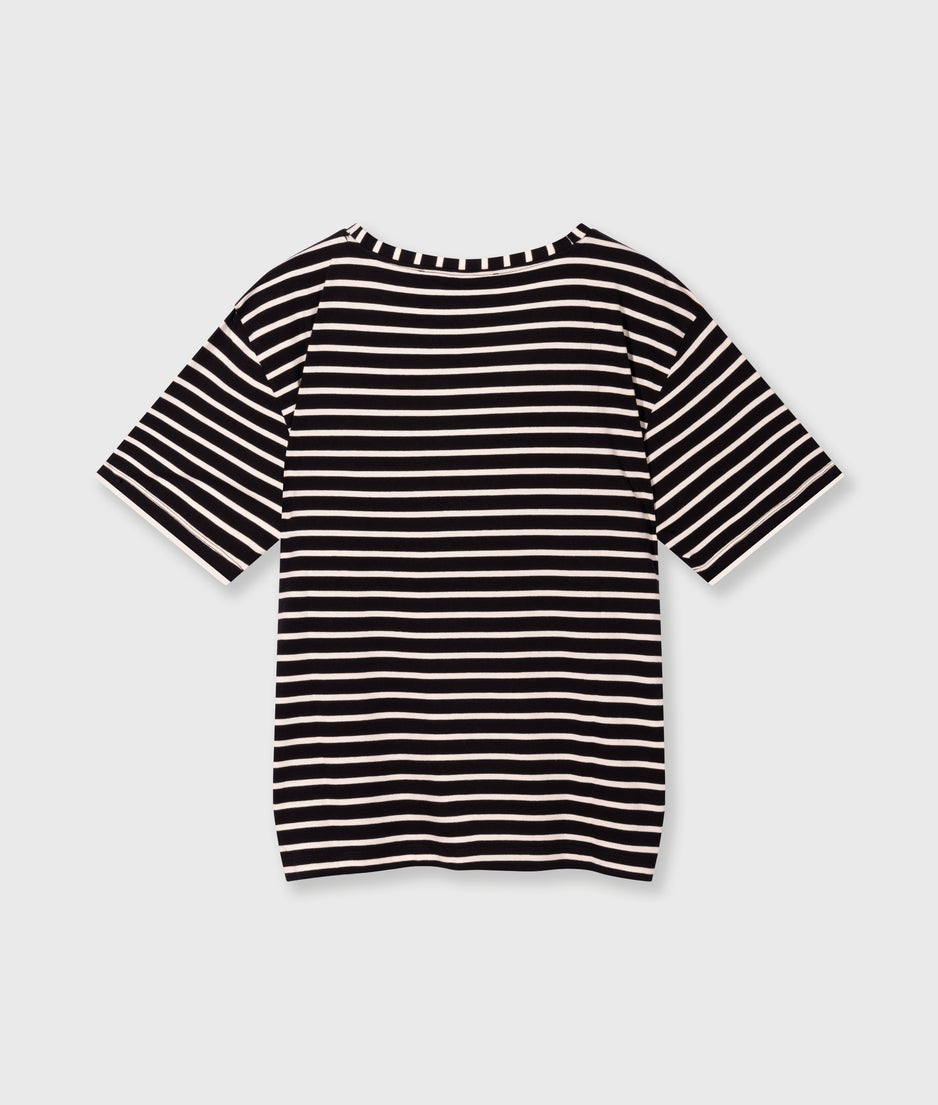 THE TEE STRIPES | black/white