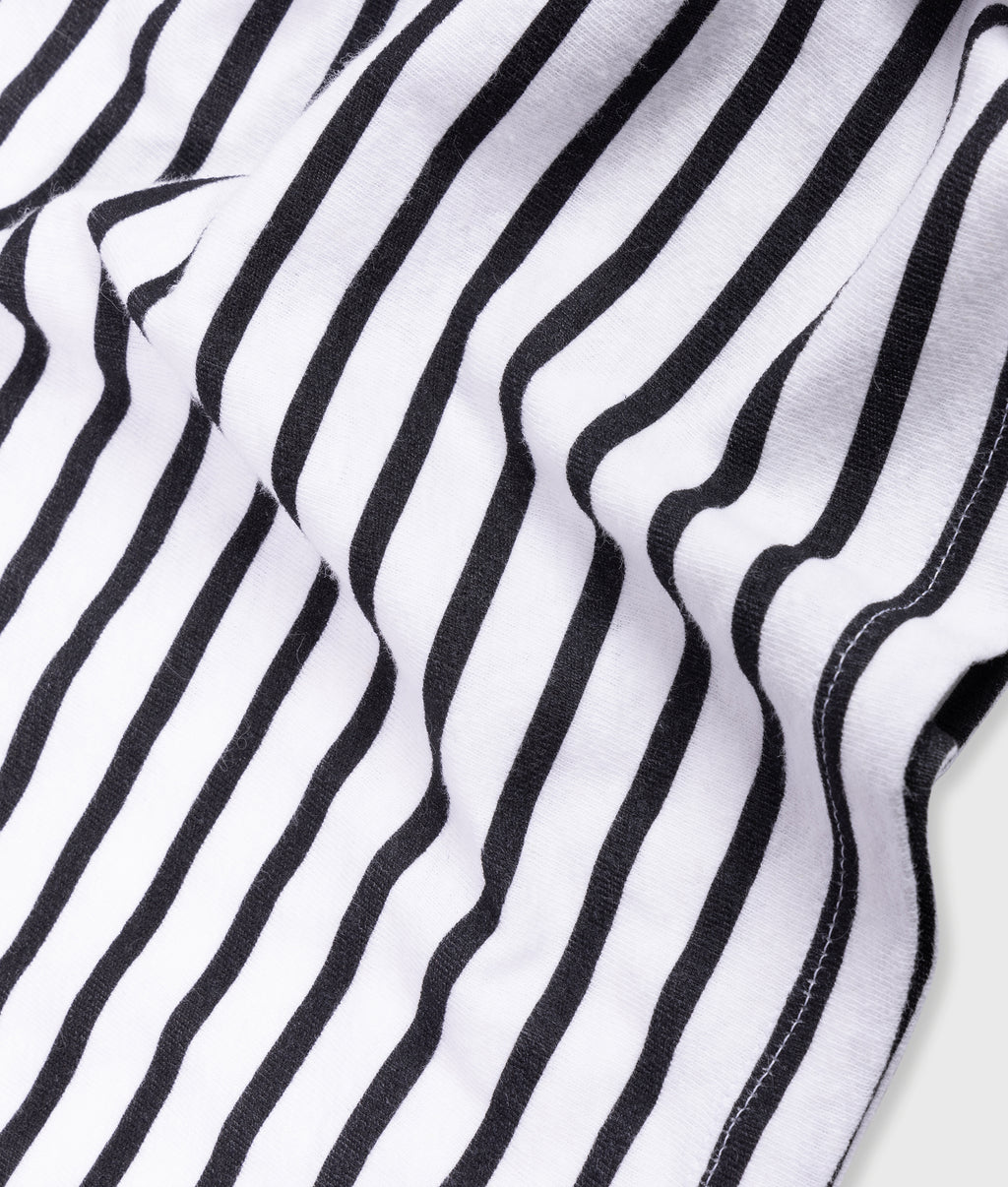 THE PETITE TEE STRIPES | white/black
