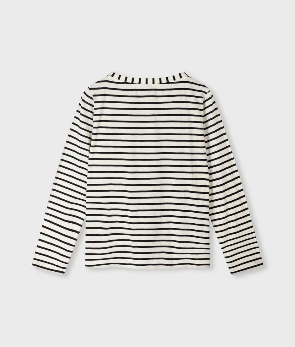 THE LONGSLEEVE STRIPE | white/black