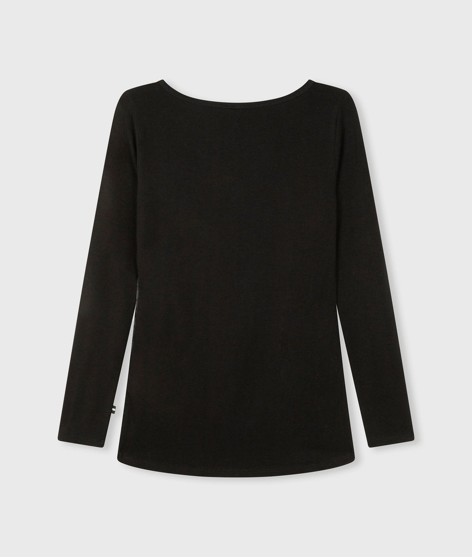 THE BOAT NECK TEE | black