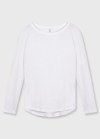 THE LONG SLEEVE LINEN | white