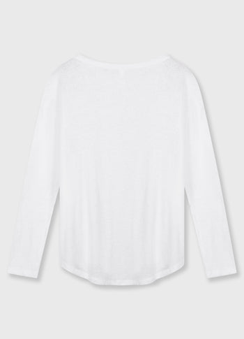 THE LONG SLEEVE LINEN | white
