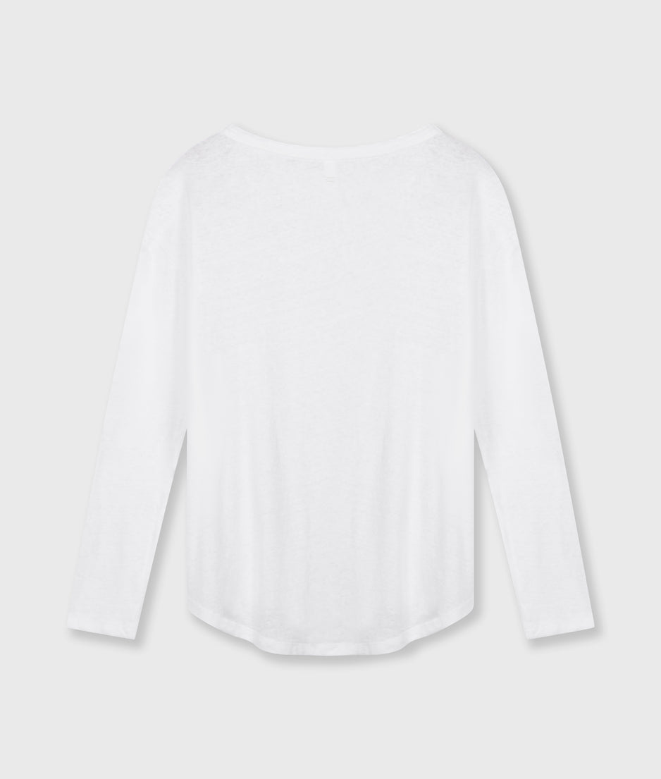 THE LONG SLEEVE LINEN | white