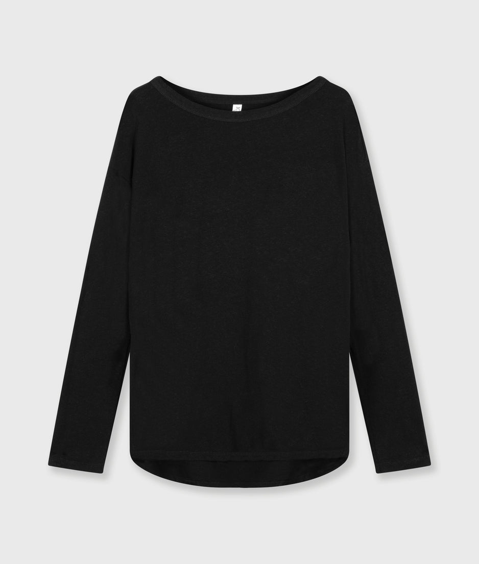 THE LONG SLEEVE LINEN | black