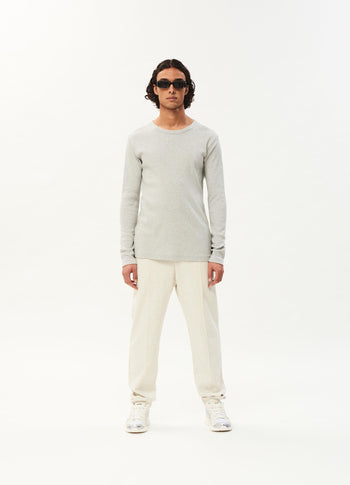 Alex rib jersey tee | light grey melee