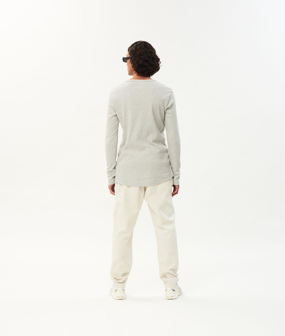 Alex rib jersey tee | light grey melee